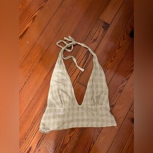 Motel Rocks Tie Halter Top